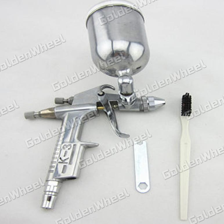 K3 Spray Gun Spet Cat Angin Mesin Kompresor Tabung Atas 400ml Alat Spet Semprot Cat Tabung Atas