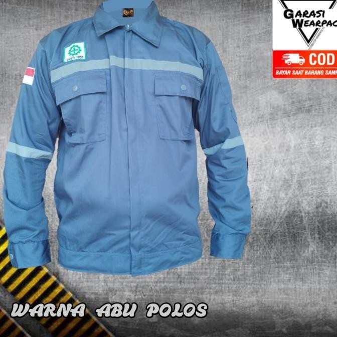 baju wearpack kerja/ lengan panjang/ APD K3 Safety/ Coklat susu Polos