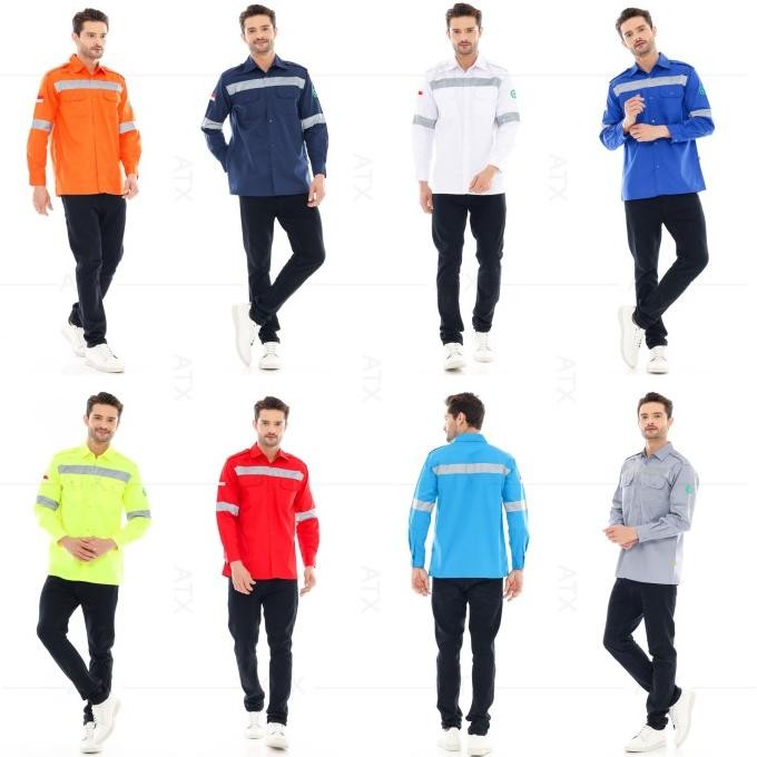 Wearpack Safety Baju Kerja Lapangan Lengan Panjang Merk ATX Putih