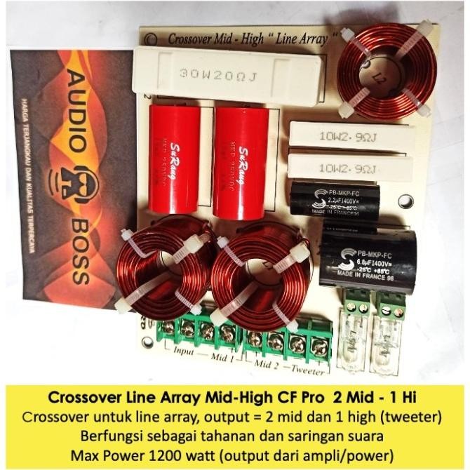 Crossover Pasif CF Pro Dobel Mid High khusus line array speaker