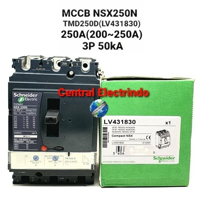 MCCB NSX250N 3P 250A Schneider.