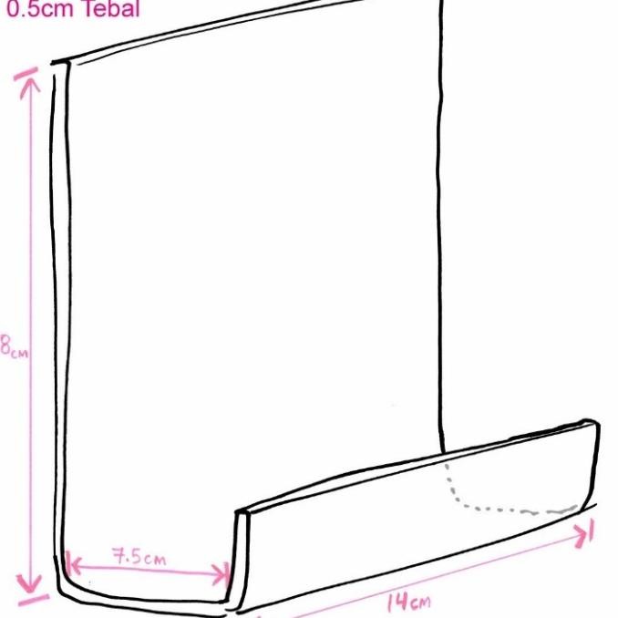 

custom acrylic tekuk U murah