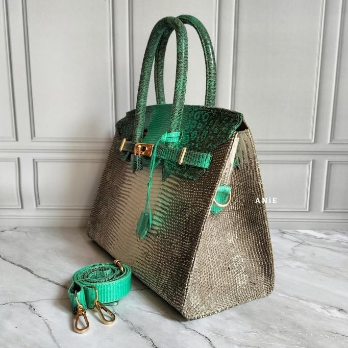 Handbag Kunci #44/Tas Selempang Wanita Kulit Biawak Asli 100%