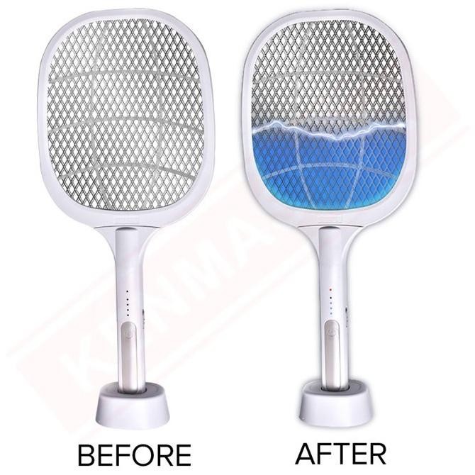 Kenmaster Raket Nyamuk 2 IN KM-108 + Lampu LED + UV/