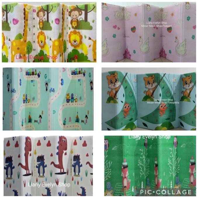 Karpet Jumbo Premium Shimano Playmat Matras Anak Free Tas Motif Bolak