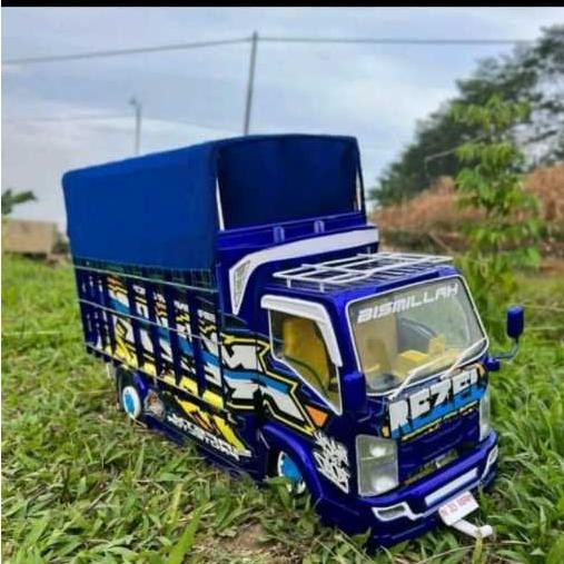 MINIATUR TRUK OLENG TRUK OLENG KAYU ASLI TRUK OLENG FULL VARIASI LAMPU BONUS TERPAL DAN SETIKER TRUK