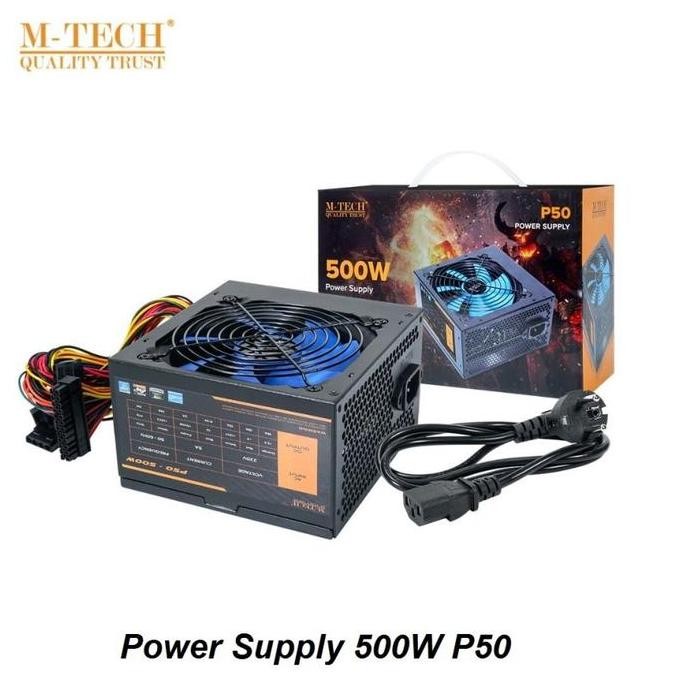 Terjangkau Power Supply M-Tech 500W P50 - Psu 500Watt