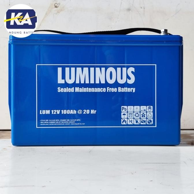 Miliki Baterai Vrla / Aki Kering/ Aki Vrla Luminous 100Ah 12V 12 V 100 Ah