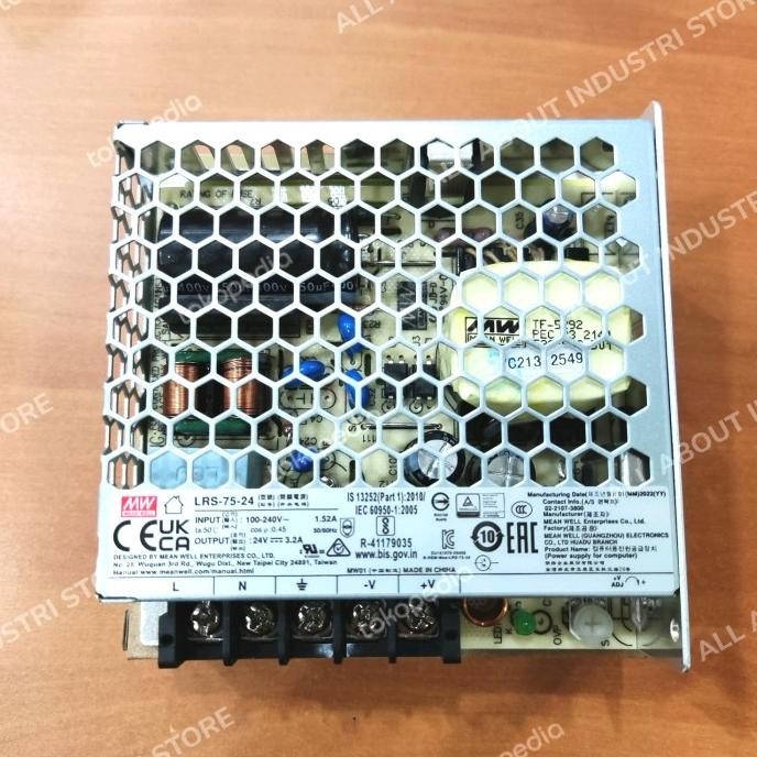 Spesial Power Supply Mean Well Lrs-75-24 Lrs 75 24 Lrs7524 24V 3.2A Meanwell