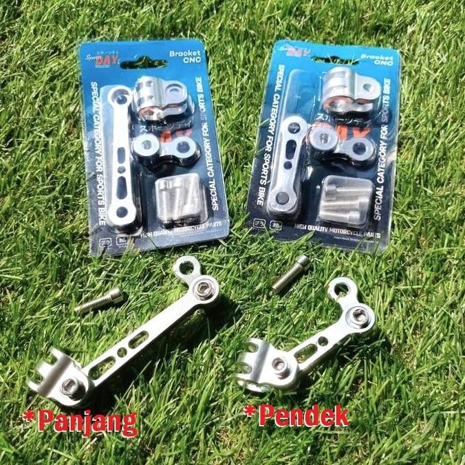 Bingah Braket Selang Rem Depan CNC Model Tiang Flexible DAY Bracket Klem Pangkon Kabel Rem Depan Mot