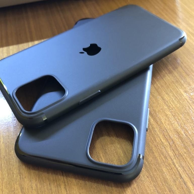 Case iPhone 11 Camera Protection / 11 Pro / Softcase iPhone 11 Pro Max Black Matte Doff Cut Apple Lo
