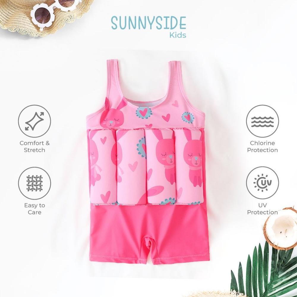 Sunnyside - Rabbit Floatsuit | Baju Renang Pelampung Anak Perempuan Premium Umur 1 Tahun - 5 Tahun