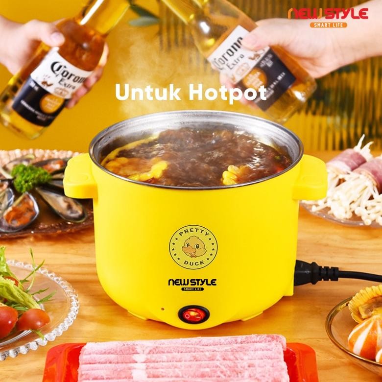 Newstyle Panci Listrik Serbaguna Y07 Elektrik Cooker Multifungsi Panci Kukus Elektrik