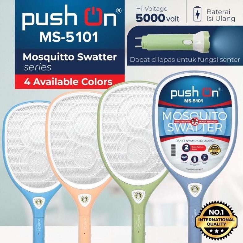 Raket Nyamuk PUSH ON MS-5101 | Perangkap Pembasmi Nyamuk Recharger