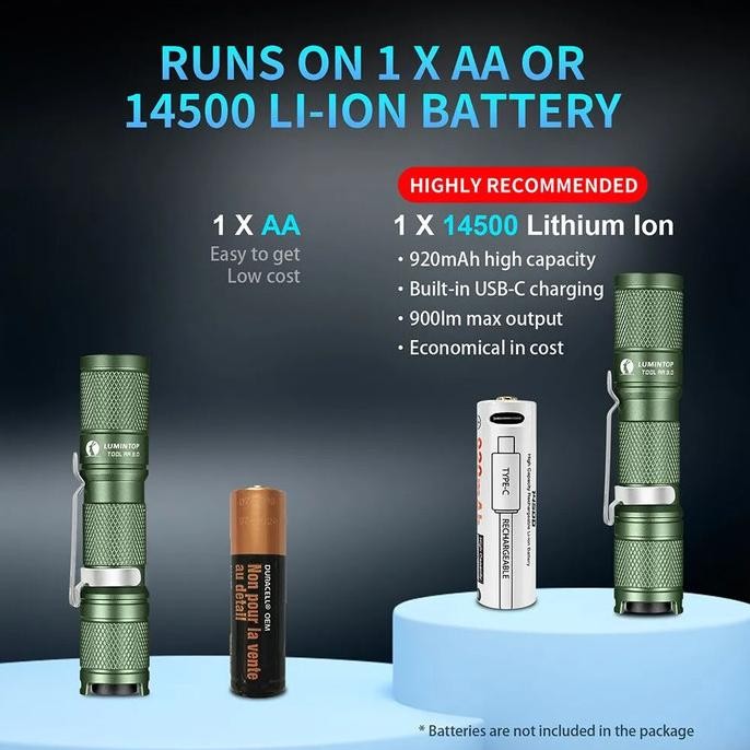 Sale Lumintop Tool Aa 3.0 Osram P9 900 Lumens 138 Meters 14500 Aa Nimh