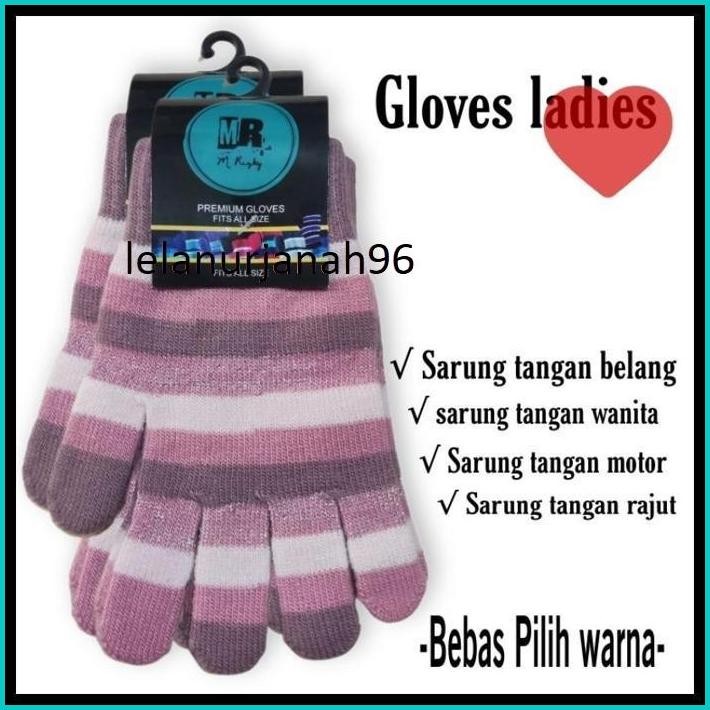 SARUNG TANGAN WANITA RAJUT BELANG/SARUNG TANGAN MOTOR WANITA MOTIF BELANG. ST RAJUT BELANG MR PINK