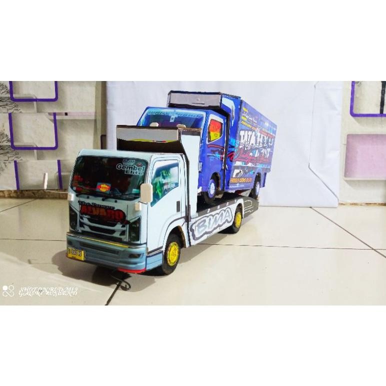 truk oleng towing truk canter, giga mainan