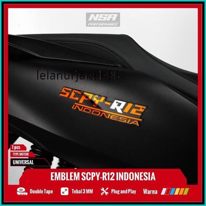 NSA EMBLEM SCOOPY 1PCS SCOOPY RING 12 LOGO SCOOPY R12 INDONESIA EMBLEM SCOOPY 3D TIMBUL 3D AKSESORIS