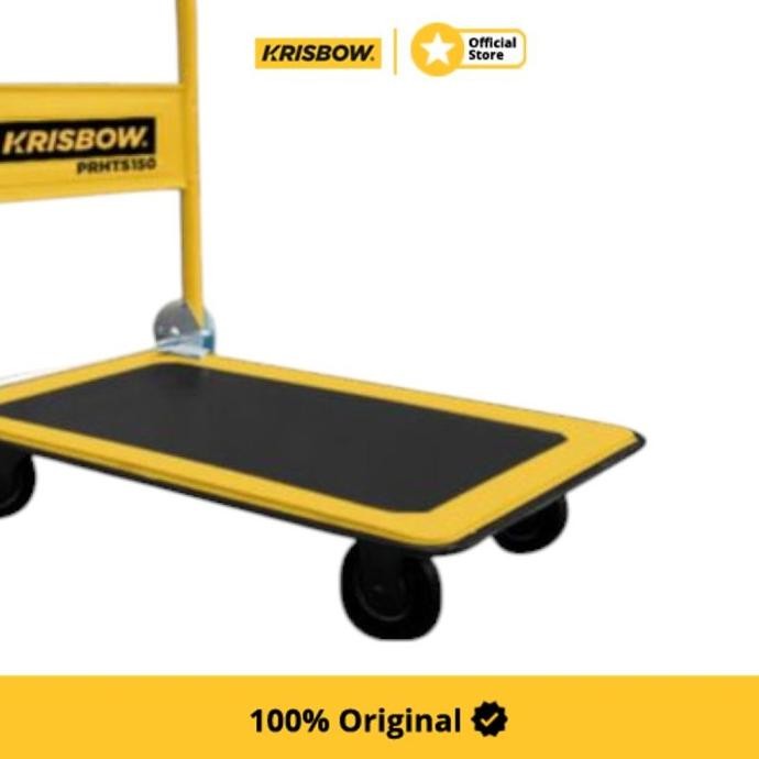 Sale Krisbow Troli Barang Steel 150 Kg - Kuning Alat Pengangkut Barang Dengan Roda Wheels Cart Troli