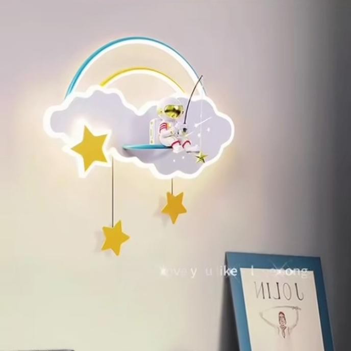 Lampu dinding hias dekorasi kamar anak anak model astronot
