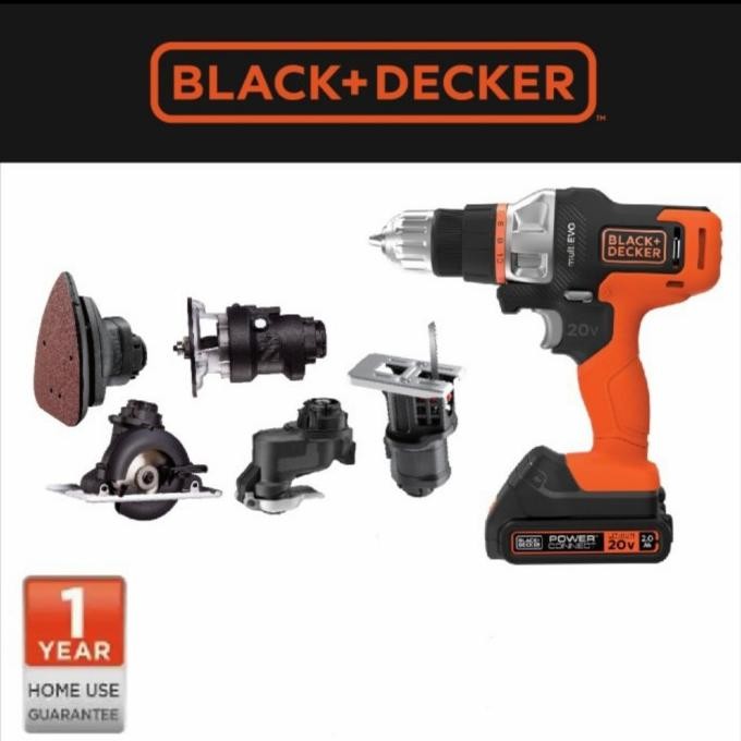 Grosir Bor Cordless Multievo Multifungsi 6 Tool Kit Black Decker Multi Evo186