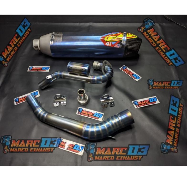 knalpot FMF RCT 4.1 CRF DTREKER KLX WR& RAKITAN Super copy dengan leher alala titanum