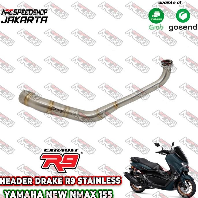 Header Knalpot R9 Drake YAMAHA NEW NMAX 155 NMAX NEW TURBO Leher Knalpot R9