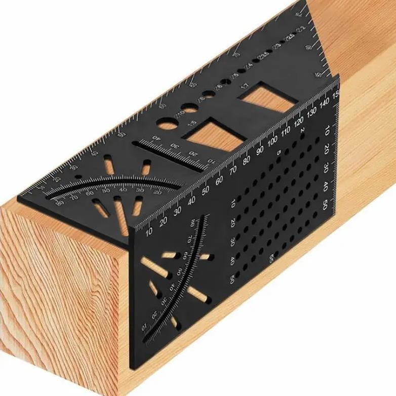 

Multifunctional Angle Ruler Carpenter Line Square Measuring Ruler 45 Degree Line Ruler Woodworking Marking Gauge Carpenter Tool