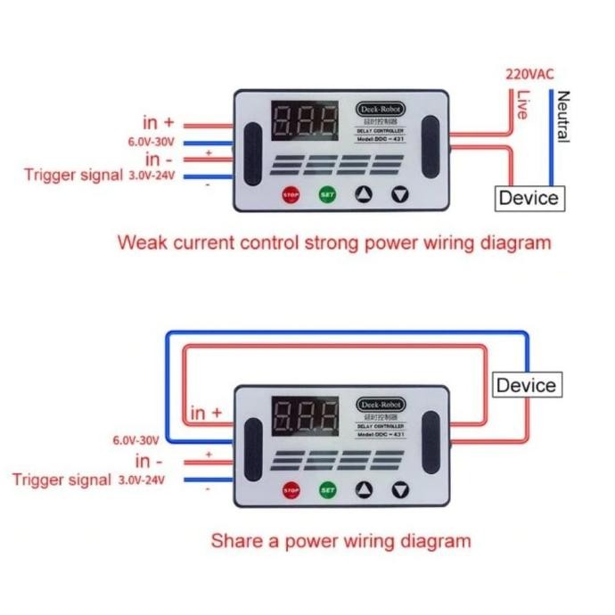 Timer Delay Relay Switch Digital Data Save Delay Controller DDC-431