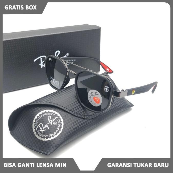 new kacamata hitam sangglass RAYBAN006 Ferrari 3675 / kacamata hitam polarized /  kacamat pria / kac