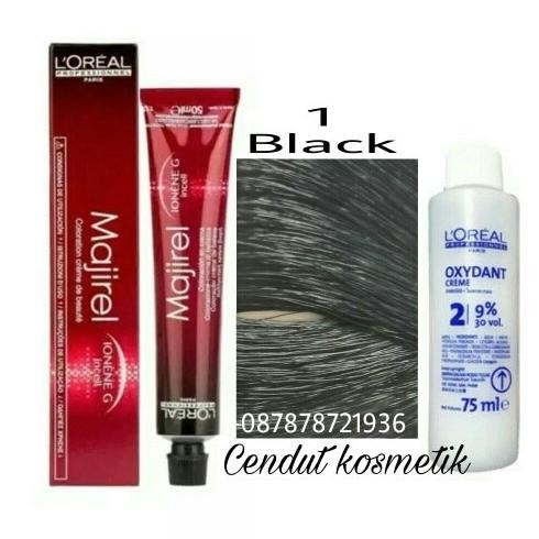 Loreal Majirel 1 black / pewarna rambut / hair color