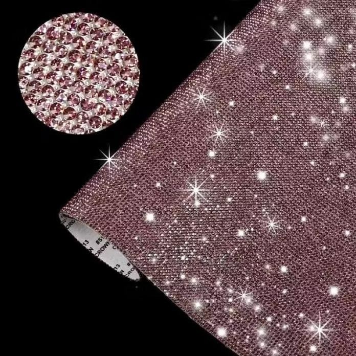 

ready !!! DIY Stiker Kristal Berlian Imitasi 12*20cm Rhinestone Sticker Self Adhesive Glass Rhinestone Sheet For Decoration