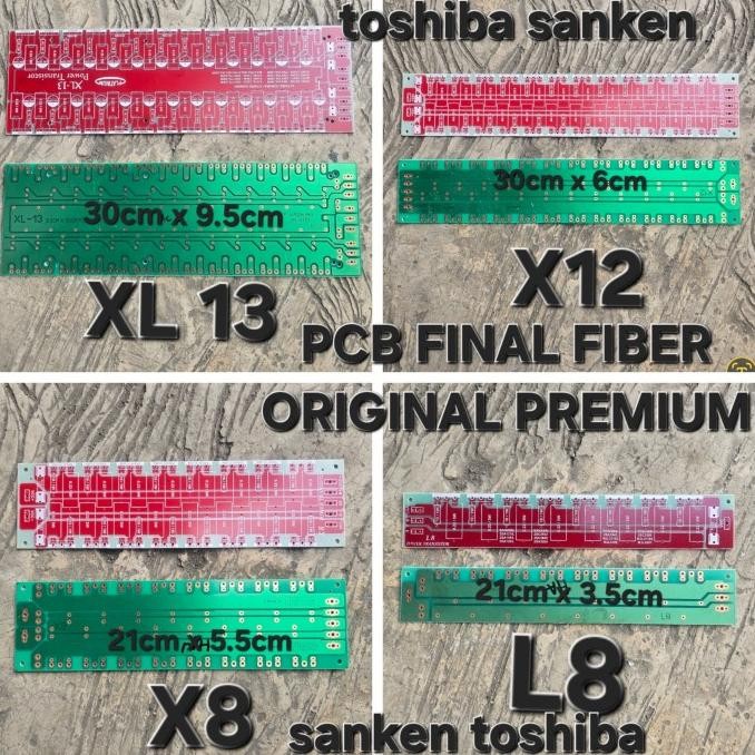 Diskon ORIGINAL PREMIUM FIBER FINAL PCB  LINE TRANSISTOR TOSHIBA SANKEN TIP MJL PARAREL FINAL POWER 