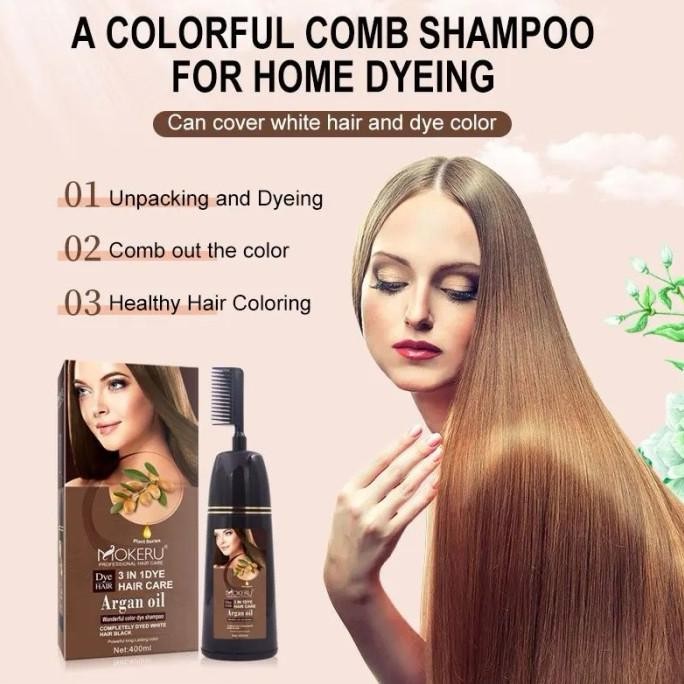 MOKERU SHAMPOO SEMIR HERBAL SISIR SHAMPOO UBAN PEWARNA RAMBUT