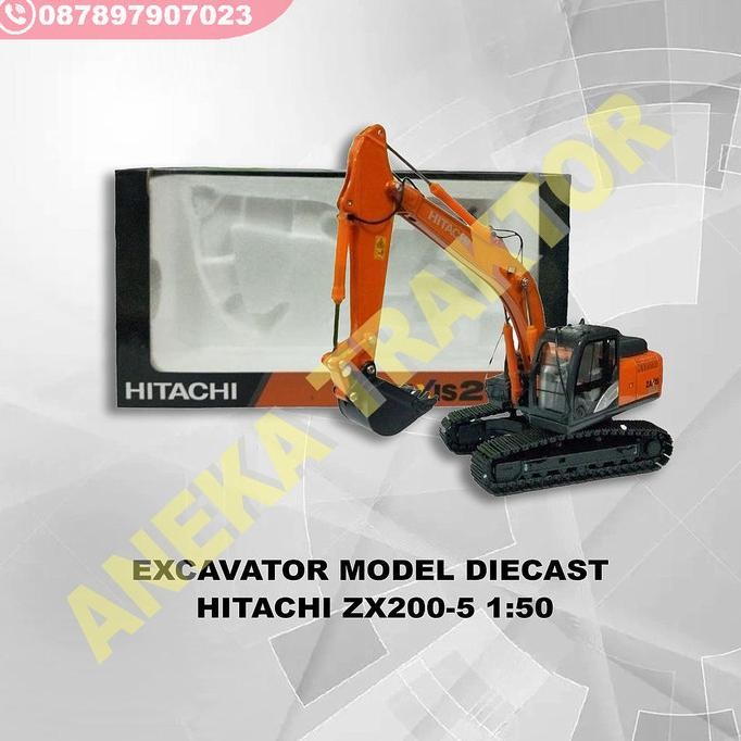 MINIATUR EXCAVATOR MODEL DIECAST HITACHI ZX200-5 1:50