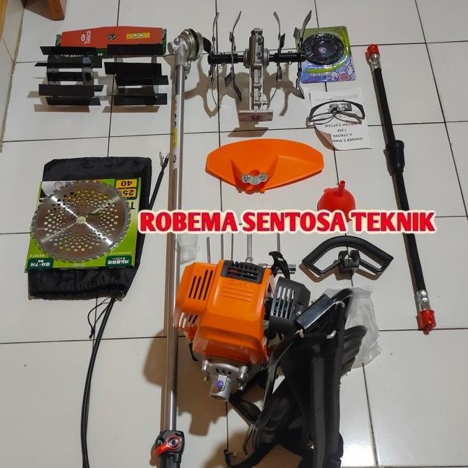 MESIN POTONG RUMPUT TASCO 4 TAK DAN PENGGEMBUR TANAH