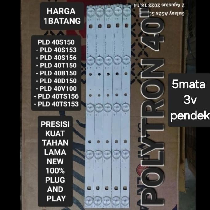 Update BACKLIGHT BL TV POLYTRON 40 PLD-40TS153 PLD40TS153 40D153 5k 3v 5led tojil4