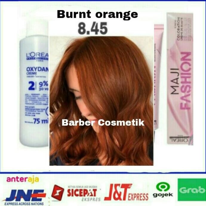 pewarna rambut cat rambut loreal majirel majifashion 8.45 burnt orange