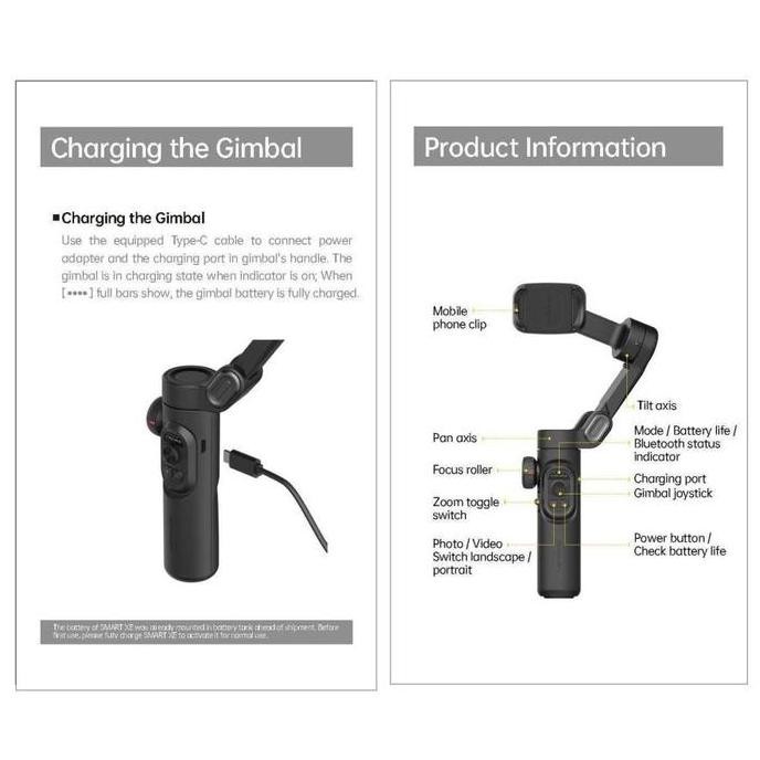 AOCHUAN Smart XE Handheld Gimbal 3 Axis Stabilizer Smart phone Tripod Handphone Tongsis