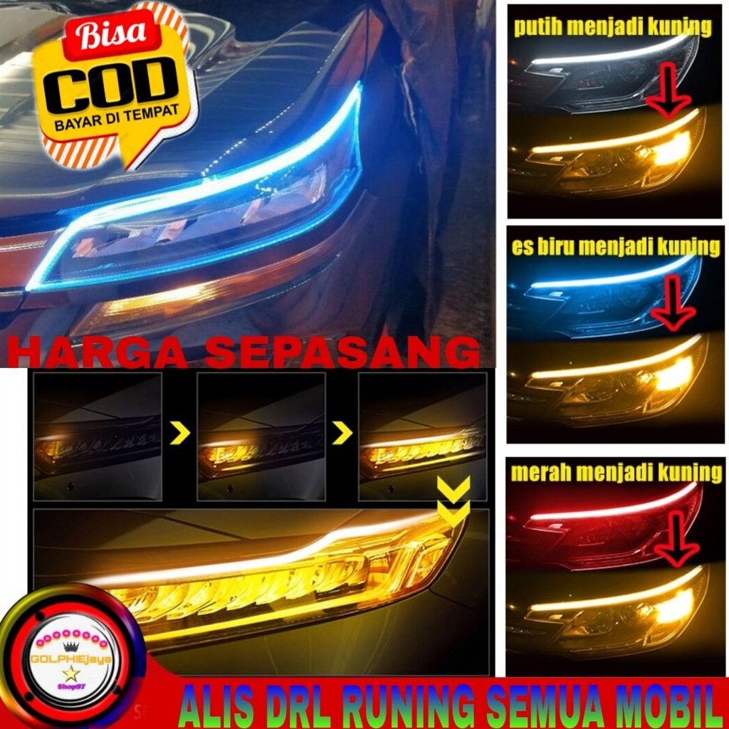 PAKETAN LAMPU ALIS DRL SEIN SEN RUNNING ALL TYPE MOBIL BONUS LAMPU SENJA / LAMPU ALIS MOBIL AVANZA F