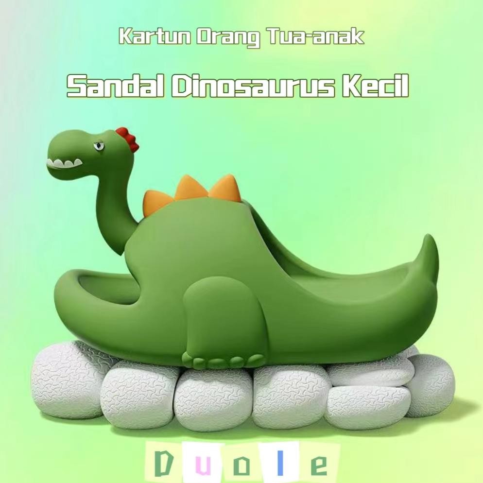 Sandal Dinosaurus 3D Sandal Jelly Baim Musim Panas Baru Kartun Lucu Sandal Anak-Anak Sandal Lucu Cou