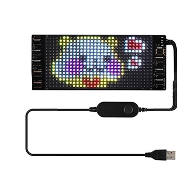led running text kaca mobil custom  siap pakai led strobo  5v control apk bluetooth aksesobox matrik