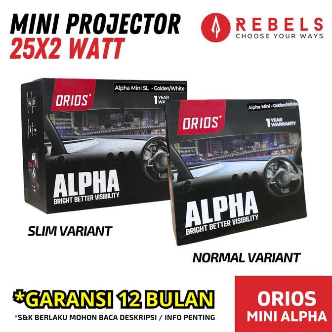 Lampu Tembak ORIOS MINI ALPHA Slim dan Normal LED Grill Mobil Motor ORI Garansi