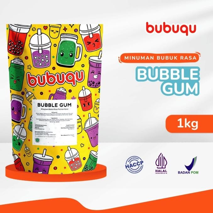 

Spesial Promo/ Bubuqu Powder Drink Bubble Gum - Bubuk Minuman Permen Karet 1 Kg [Terlaris/Terbaru/Recommended]
