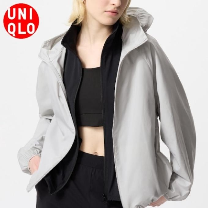 Jaket Parka Saku Proteksi Sinar UV Water Repellent UNIQLO Wanita Original Jastip