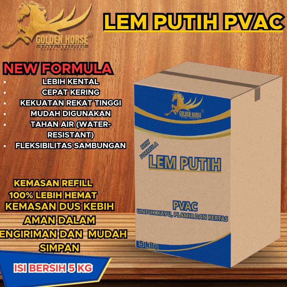 Lem Putih pvac 5 kilo - golden horse