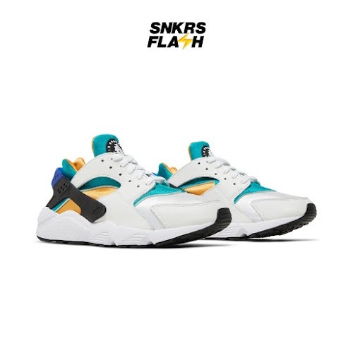 NIKE Air Huarache Emerald Resin White Blue Sepatu Sneakers Pria - DD1068110 - Size 42