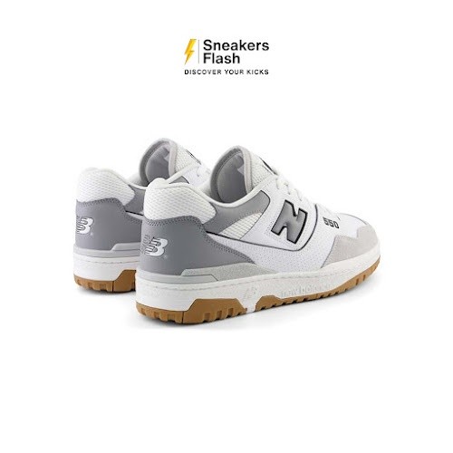 NEW BALANCE 550 White Slate Grey Sepatu Sneakers Pria - BB550ESC - Size 44.5