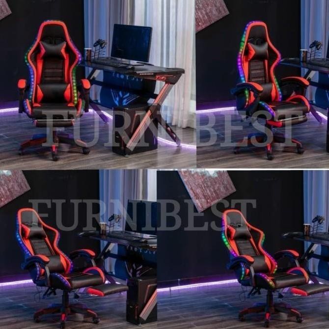 Kursi Gaming Gaming Chair With RGB LED