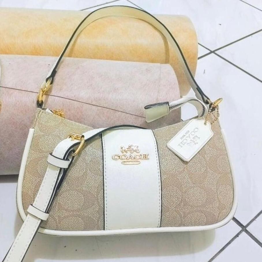 ukd-23 dw-45 Tas wanita tote SWINGER COCH  mini List depan selempang bahu shoulder bag 2 tali canvas